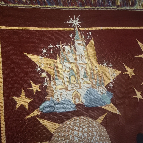 Walt Disney World Mickey Mouse Fringe Throw Blanket WDW - Picture 9 of 12
